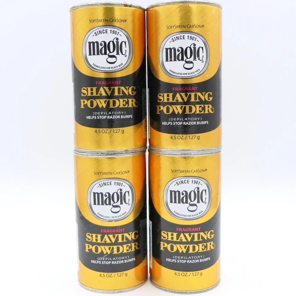 Softsheen-Carson Magic Fragrant Shaving Powder 4 Pack 4.5 oz Ea Stop Razor Bumps